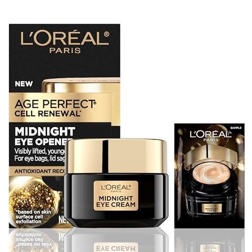 L'Oreal Paris Age Perfect Cell Renewal Midnight Augencreme – Reich an Antioxidantien gegen 8 Zeichen der Hautalterung, inklusive Nachtcreme-Probe