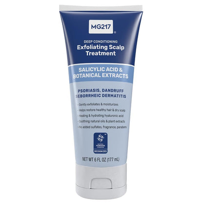 MG217 Tiefenwirksame Salicylsäure-Kopfhautpflege bei Psoriasis – Peeling & Feuchtigkeit, sulfatfrei, parabenfrei, tierversuchsfrei, duftfrei, 177 ml