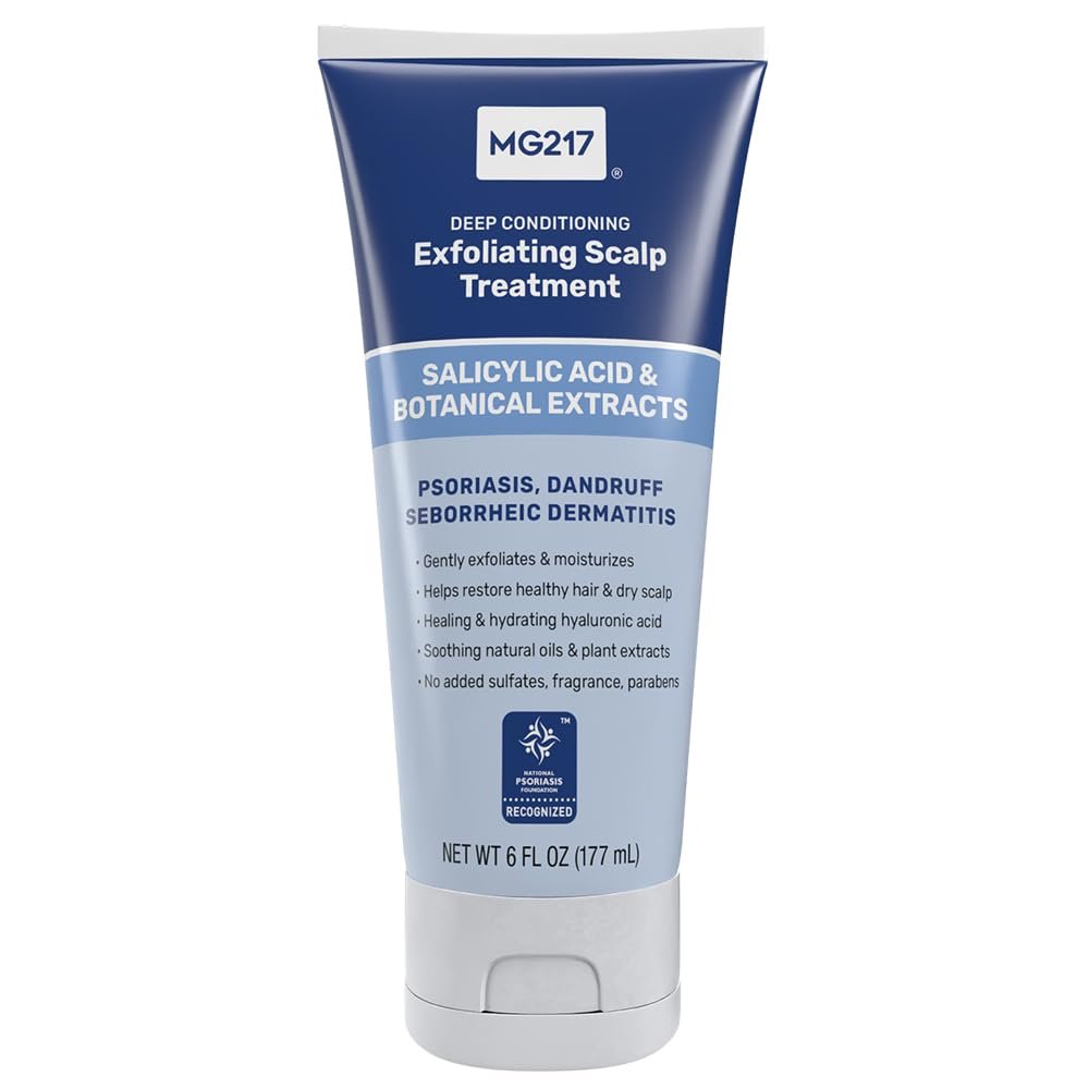 MG217 Tiefenwirksame Salicylsäure-Kopfhautpflege bei Psoriasis – Peeling & Feuchtigkeit, sulfatfrei, parabenfrei, tierversuchsfrei, duftfrei, 177 ml