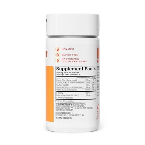 Habit Energy Supplement (60 Kapseln) - Neue Optik, Unterstützt Energie, Wachsamkeit und Konzentration, Natürliches Koffein, Vitamine B & C, Grüntee-Extrakt, Vegan, Nicht-GVO (1 Packung)