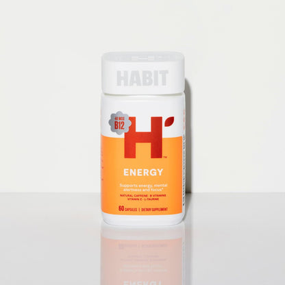 Habit Energy Supplement 2er-Pack (120 Kapseln) – Neue Verpackung, Unterstützt Energie, geistige Wachsamkeit und Fokus, natürliches Koffein, Vitamine B & C, Grüntee-Extrakt, vegan, nicht-GVO