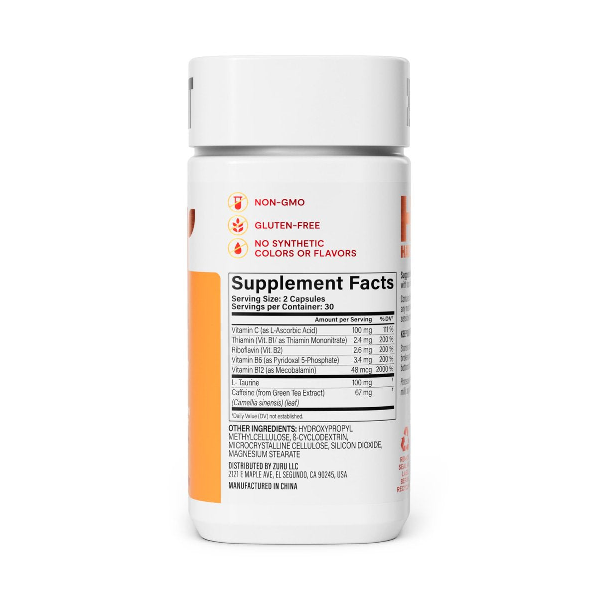 Habit Energy Supplement (60 Kapseln) - Neue Optik, Unterstützt Energie, Wachsamkeit und Konzentration, Natürliches Koffein, Vitamine B & C, Grüntee-Extrakt, Vegan, Nicht-GVO (1 Packung)