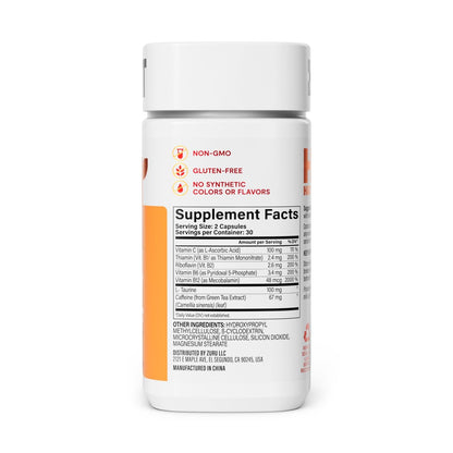 Habit Energy Supplement (60 Kapseln) - Neue Optik, Unterstützt Energie, Wachsamkeit und Konzentration, Natürliches Koffein, Vitamine B & C, Grüntee-Extrakt, Vegan, Nicht-GVO (1 Packung)