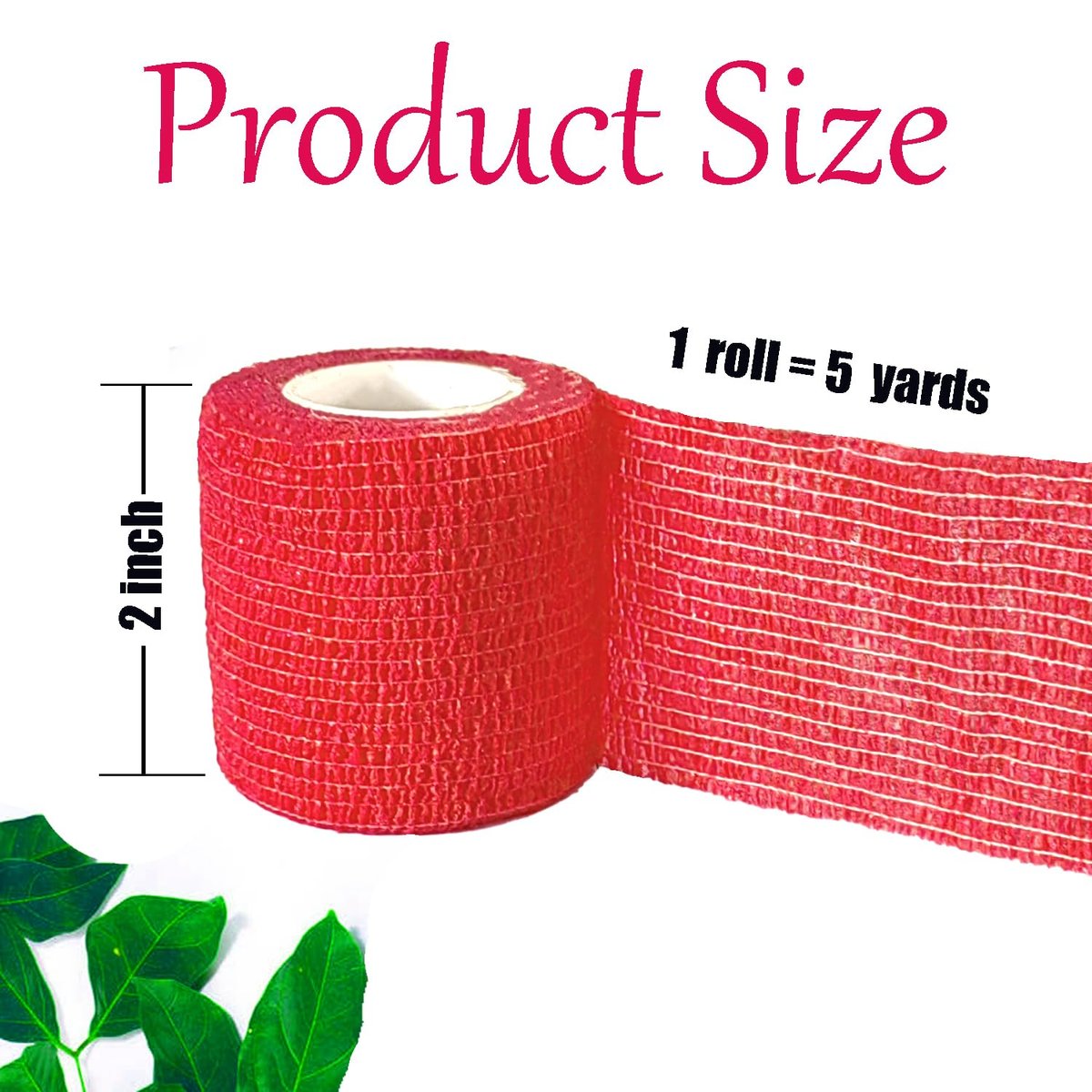 Kuanfine 3er-Pack 2 Zoll Selbstklebende Bandage Wickelverband für Haustiere, Dehnbarer Selbsthaftender Tape-Kohäsivverband für Sport, Handgelenk und Knöchel (Mehrfarbig)