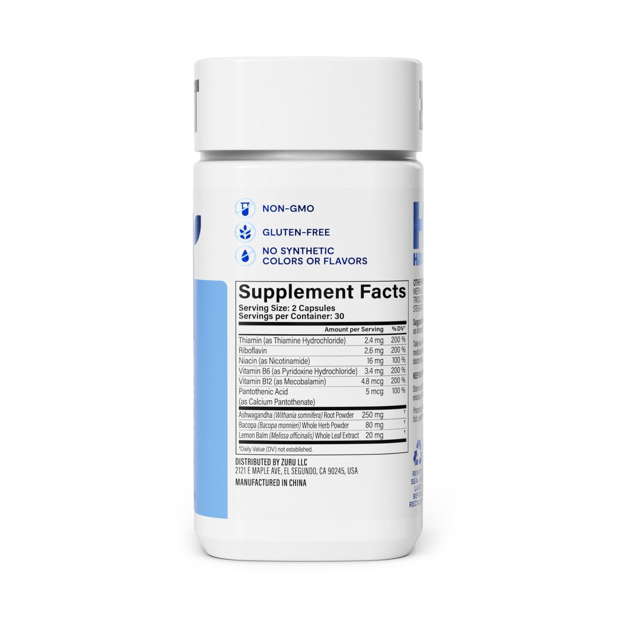 Habit Stress Relief Supplement (60 Kapseln) - Neues Design, Unterstützt Entspannung & Stimmungsausgleich, Vitamin B, Adaptogene, Melisse, Beruhigend, Vegan, Ohne Gentechnik (1 Packung)
