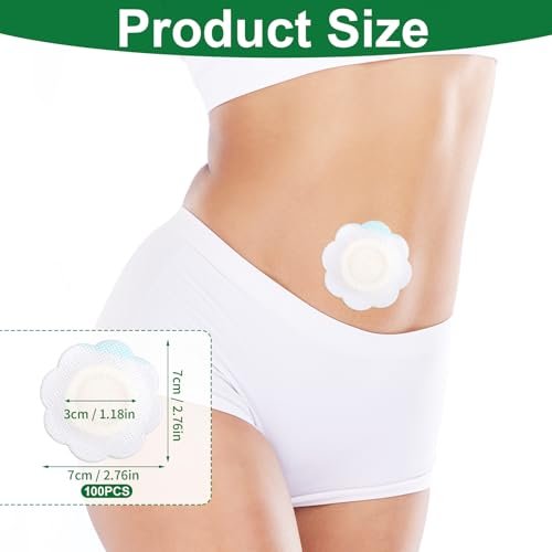 30 Stück Rizinusöl-Pack-Wrap für den Bauchnabel, selbstklebende Einweg-Rizinusöl-Bauchnabel-Wrap-Pads aus Vliesstoff, hochabsorbierend, organische Abdeckkompressen, kein Auswaschen nötig (Öl nicht enthalten)