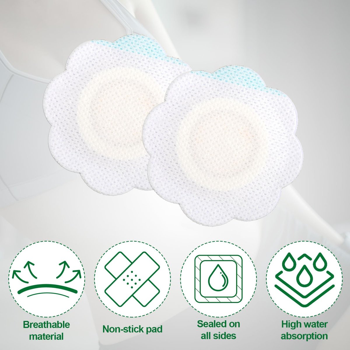 30 Stück Rizinusöl-Pack-Wrap für den Bauchnabel, selbstklebende Einweg-Rizinusöl-Bauchnabel-Wrap-Pads aus Vliesstoff, hochabsorbierend, organische Abdeckkompressen, kein Auswaschen nötig (Öl nicht enthalten)
