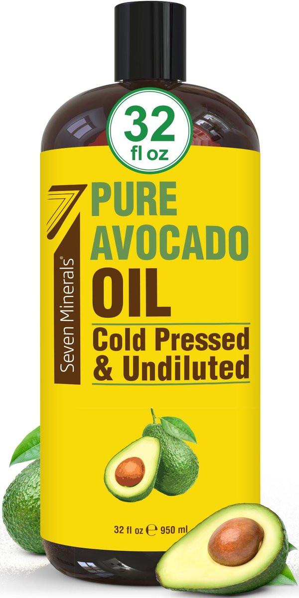 Kaltgepresstes Avocadoöl für Haar, Haut & Gesicht - Große 32oz Flasche - Premiumqualität & Hexanfrei, 100% rein, GMO-frei & nicht fettend - Trägeröl für natürliche Haar- und Hautpflege - Ideal mit ätherischen Ölen