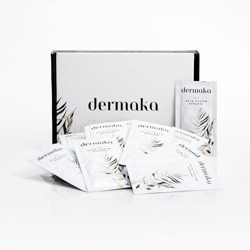 Dermaka Hautcreme 25 Portionspackungen (5 ml) – Feuchtigkeitscreme mit Arnika Montana & Vitaminen A & E – Nicht fettende Formel für Gesicht & Körper