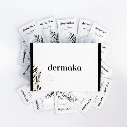 Dermaka Hautcreme 25 Portionspackungen (5 ml) – Feuchtigkeitscreme mit Arnika Montana & Vitaminen A & E – Nicht fettende Formel für Gesicht & Körper