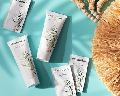 Dermaka Hautcreme 25 Portionspackungen (5 ml) – Feuchtigkeitscreme mit Arnika Montana & Vitaminen A & E – Nicht fettende Formel für Gesicht & Körper
