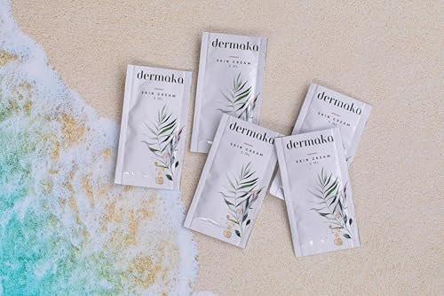 Dermaka Hautcreme 25 Portionspackungen (5 ml) – Feuchtigkeitscreme mit Arnika Montana & Vitaminen A & E – Nicht fettende Formel für Gesicht & Körper