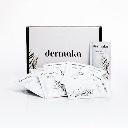 Dermaka Hautcreme 25 Portionspackungen (5 ml) – Feuchtigkeitscreme mit Arnika Montana & Vitaminen A & E – Nicht fettende Formel für Gesicht & Körper