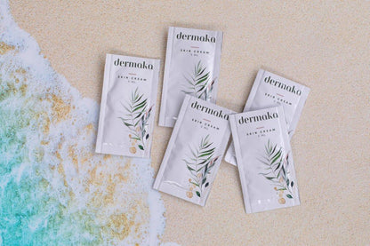 Dermaka Hautcreme 25 Portionspackungen (5 ml) – Feuchtigkeitscreme mit Arnika Montana & Vitaminen A & E – Nicht fettende Formel für Gesicht & Körper