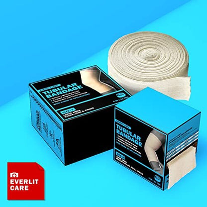 EVERLIT Elastischer Tubular-Stützverband | Schlauchverband für großen Arm, Knie, Beine | Leichter bis mäßiger Kompressionsverband für Gewebeunterstützung (Größe C | 2,75" x 11 yd)