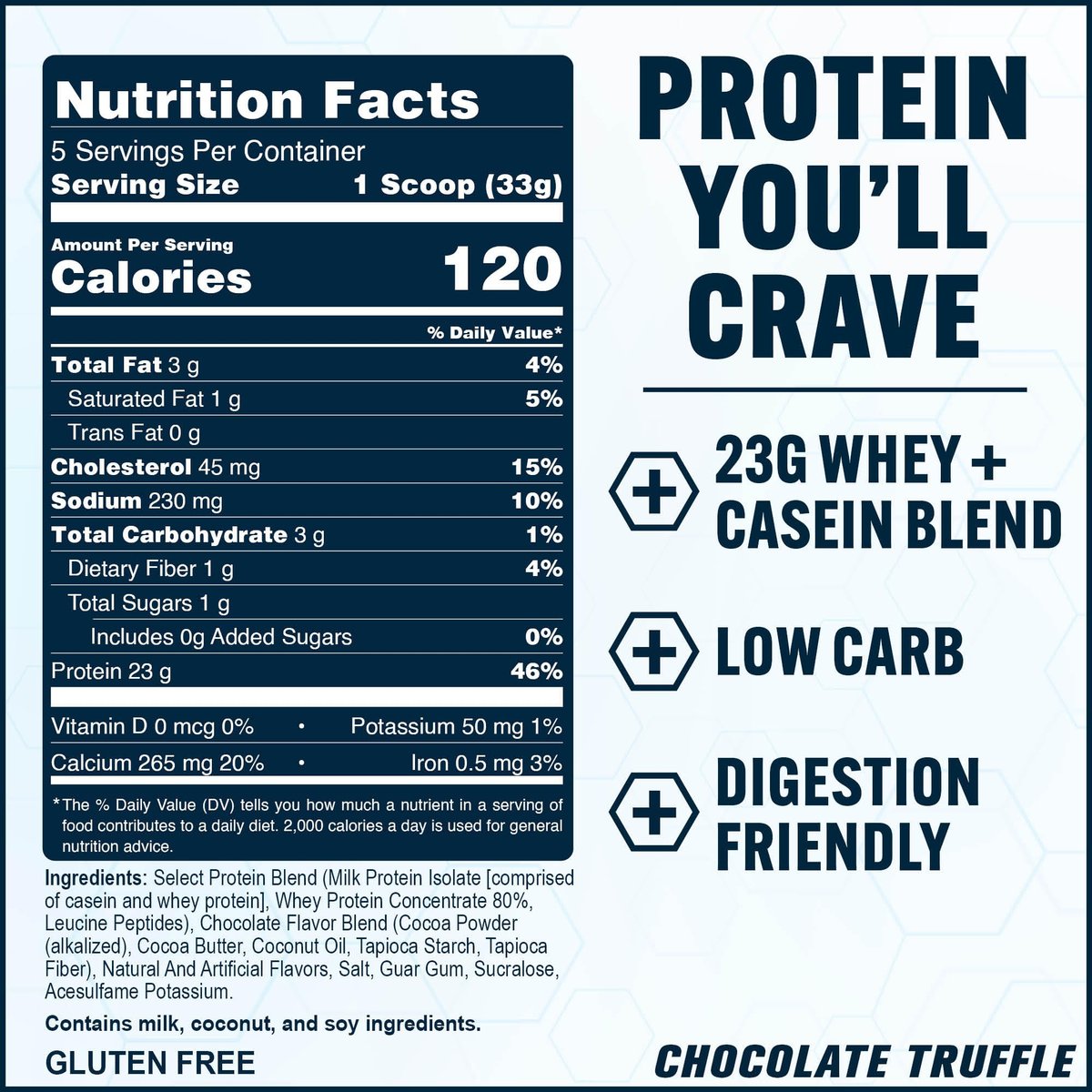 PEScience Select Protein Pulver – Whey & Casein Blend, Mageres Proteinpulver für Frauen und Männer, Kalorienarm, Low Carb, Keto-freundlich, Glutenfrei, Schokoladentrüffel – 5 Portionen