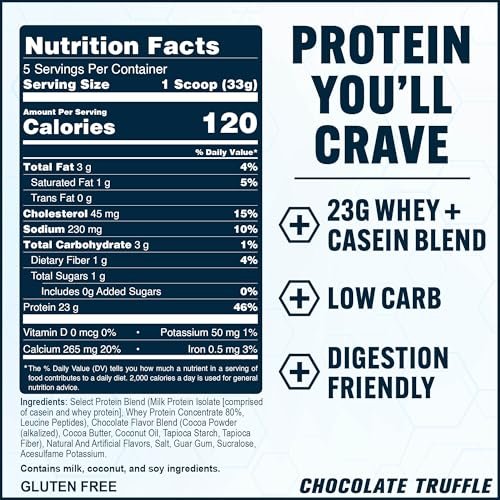 PEScience Select Protein Pulver – Whey & Casein Blend, Mageres Proteinpulver für Frauen und Männer, Kalorienarm, Low Carb, Keto-freundlich, Glutenfrei, Schokoladentrüffel – 5 Portionen