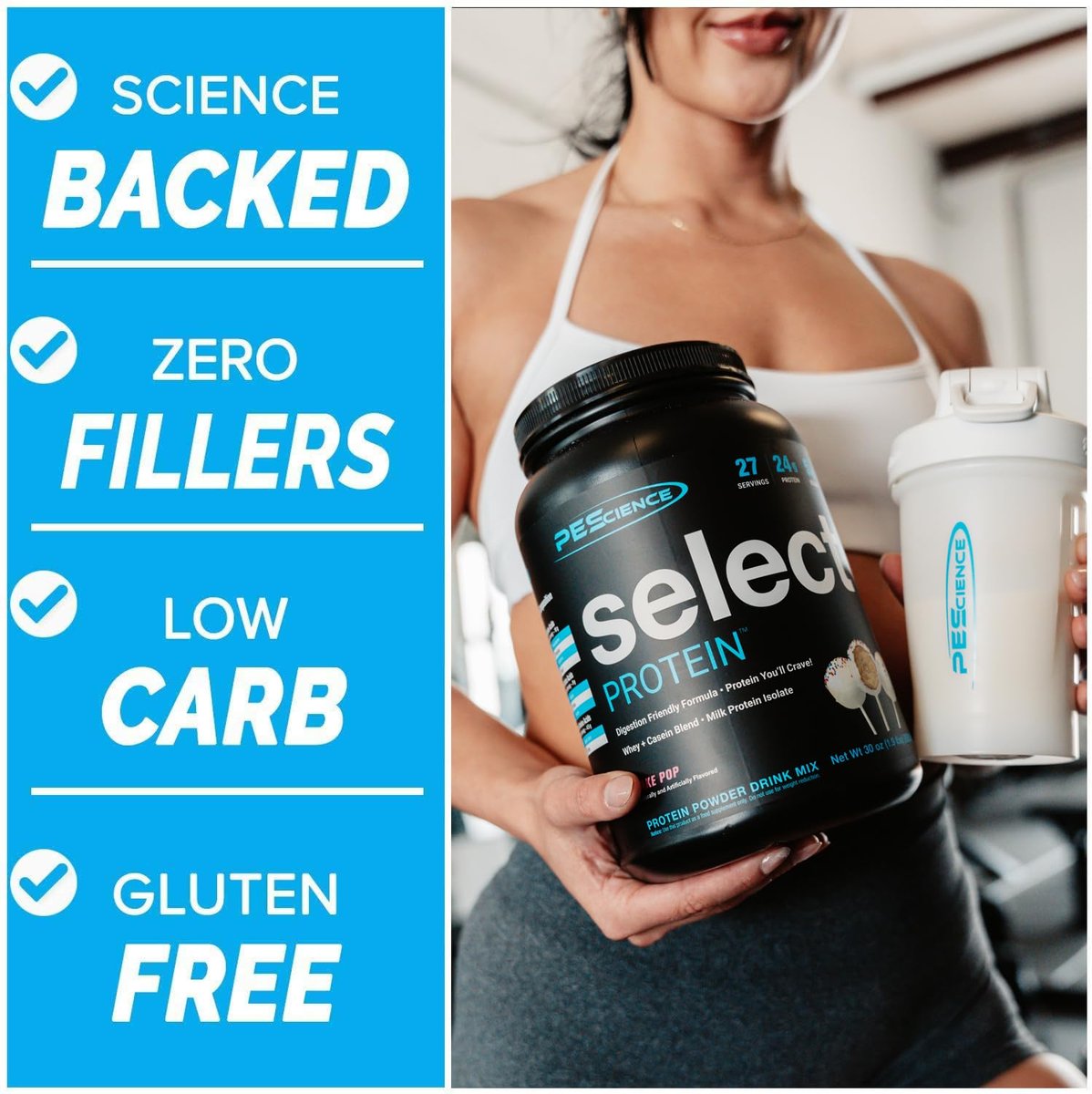 PEScience Select Protein Pulver – Whey & Casein Blend, Mageres Proteinpulver für Frauen und Männer, Kalorienarm, Low Carb, Keto-freundlich, Glutenfrei, Schokoladentrüffel – 5 Portionen