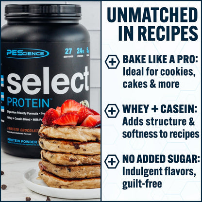 PEScience Select Protein Pulver – Whey & Casein Blend, Mageres Proteinpulver für Frauen und Männer, Kalorienarm, Low Carb, Keto-freundlich, Glutenfrei, Schokoladentrüffel – 5 Portionen
