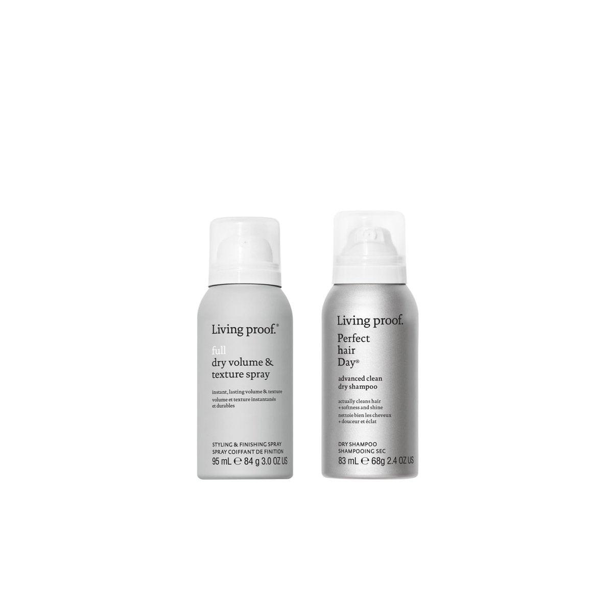 Living Proof Reisegröße Advanced Clean Trockenshampoo + Dry Volume & Texture Spray Bundle (37 € Wert)