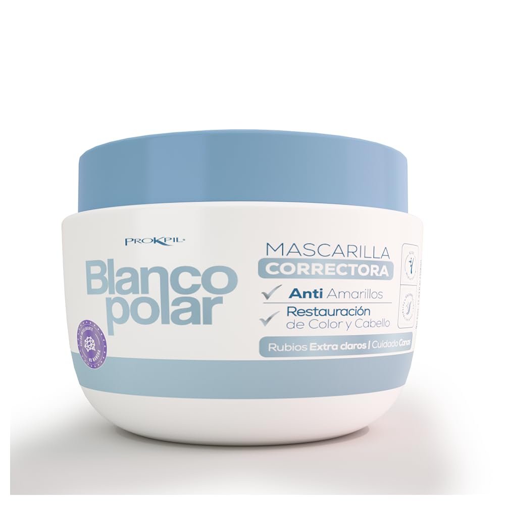 Prokpil Corrective Mask Polar White – Farbkorrektur für extra helles und graues Haar | Weißpolar Restaurator für Farbe und Grauhaar (350 ml)