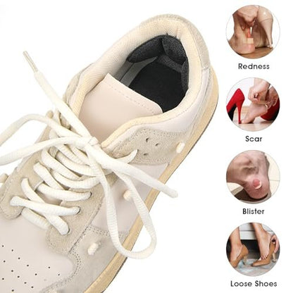 Fersenpolster-Pads, 4 Stück Mesh-Klebeferseneinlagen für Stiefel, zu große Schuhe, wiederverwendbare Fersenschoner für Damen und Herren, Anti-Blasen-Schuhpolster