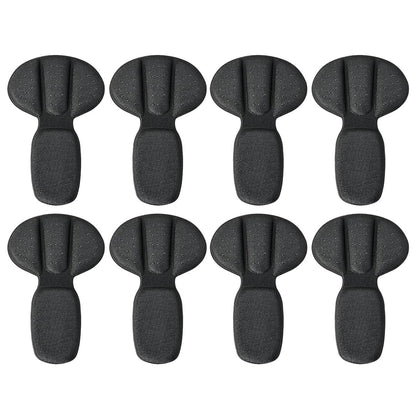Fersenpolster für zu große Schuhe | 4 Paar Mesh-Klebefersen für Stiefel & lose Schuhe | Wiederverwendbare Fersenkissen für Damen & Herren | Anti-Blasen-Einlegesohlen (Schwarz)