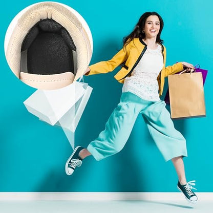 Fersenpolster für zu große Schuhe | 4 Paar Mesh-Klebefersen für Stiefel & lose Schuhe | Wiederverwendbare Fersenkissen für Damen & Herren | Anti-Blasen-Einlegesohlen (Schwarz)