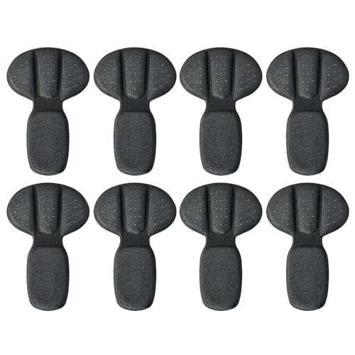 Fersenpolster für zu große Schuhe | 4 Paar Mesh-Klebefersen für Stiefel & lose Schuhe | Wiederverwendbare Fersenkissen für Damen & Herren | Anti-Blasen-Einlegesohlen (Schwarz)