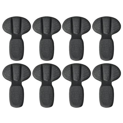 Fersenpolster für zu große Schuhe | 4 Paar Mesh-Klebefersen für Stiefel & lose Schuhe | Wiederverwendbare Fersenkissen für Damen & Herren | Anti-Blasen-Einlegesohlen (Schwarz)