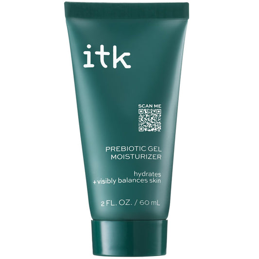 ITK Skincare Prebiotische Gel-Gesichtsfeuchtigkeitscreme für fettige, zu Akne neigende Haut – Niacinamid + Squalan + Gurkenextrakt – Feuchtigkeitsspender + Energie für die Haut – Dunkler-Flecken-Korrektor – Vegan + Tierversuchsfrei