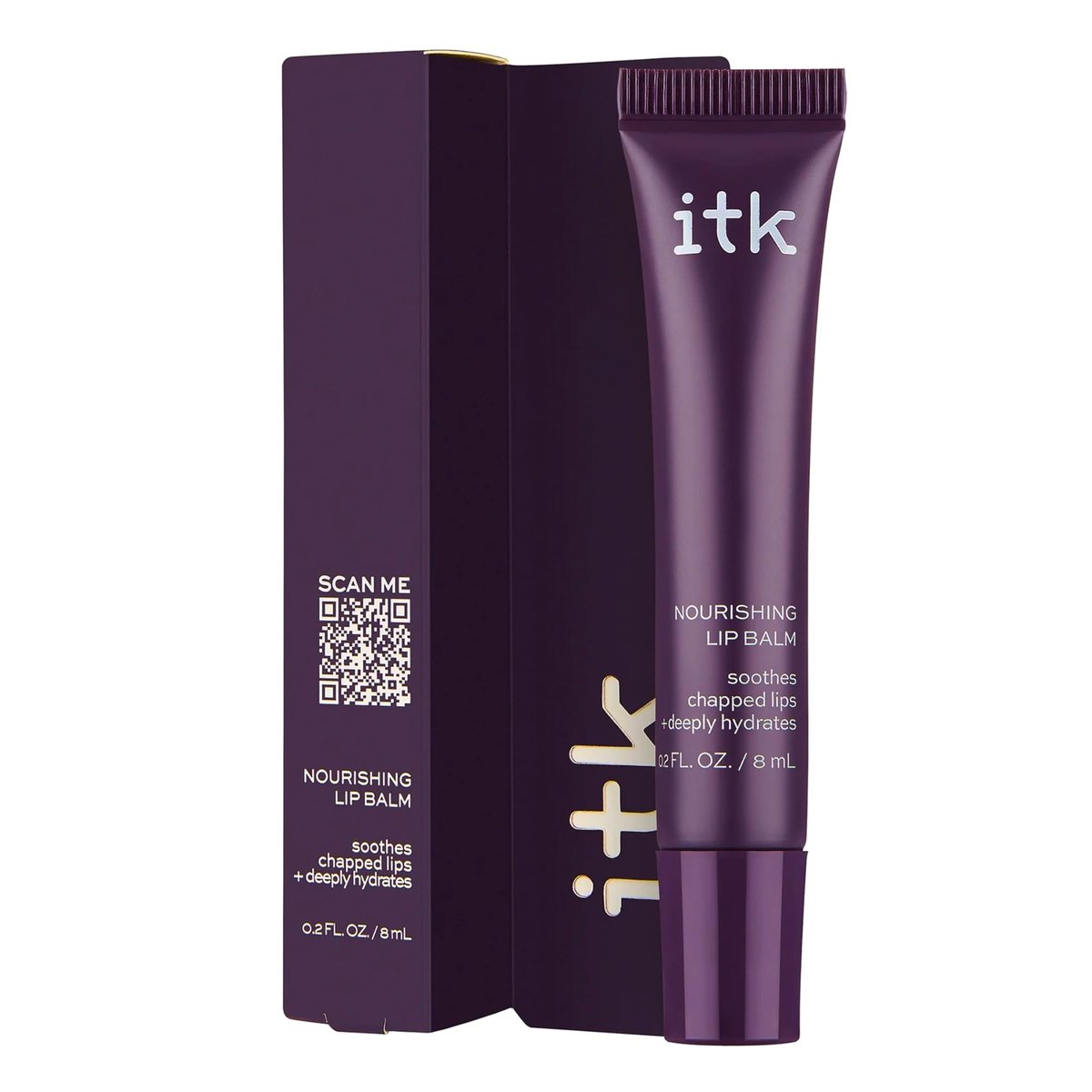 ITK Pflegender Lippenbalsam - Hydratisiert trockene, rissige Lippen mit Sheabutter + Kokosöl + Vitamin E - Feuchtigkeitsspendend + Beruhigend - Glänzend, Duftfrei, Klar, 5,7 g