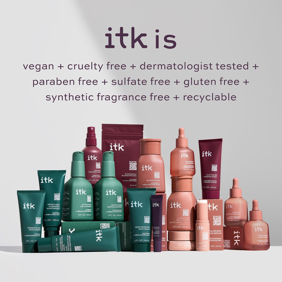 ITK Pflegender Lippenbalsam - Hydratisiert trockene, rissige Lippen mit Sheabutter + Kokosöl + Vitamin E - Feuchtigkeitsspendend + Beruhigend - Glänzend, Duftfrei, Klar, 5,7 g
