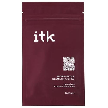ITK Microneedle Pimple Patches mit Aloe Vera – 6er Packung – Reduziert das Erscheinungsbild von Unreinheiten und dunklen Flecken – Beruhigt und heilt die Haut – Ölfrei für alle Hauttypen