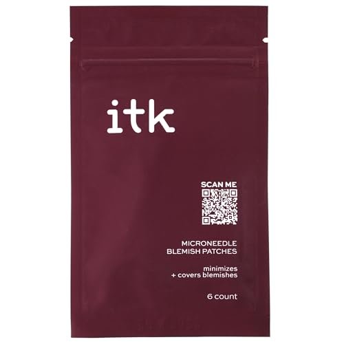 ITK Microneedle Pimple Patches mit Aloe Vera – 6er Packung – Reduziert das Erscheinungsbild von Unreinheiten und dunklen Flecken – Beruhigt und heilt die Haut – Ölfrei für alle Hauttypen