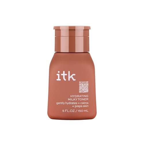 ITK Feuchtigkeitsspendende Hyaluronsäure Milchgesichtstoner für trockene Haut + Rötungen mit grünem Tee + Squalan - Bereitet die Haut vor, tonisiert und beruhigt - Veganes, feuchtigkeitsspendendes Gesichtswasser - 150 ml