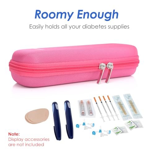 YOUSHARES Insulin-Kühltasche für Reisen, GLP-1 Diabetiker-Medikamenten-Kühltasche für Zepbound und Mounjaro Pen, Kühlschrankzubehör für Diabetes mit 2 TSA-zugelassenen Kühlakkus