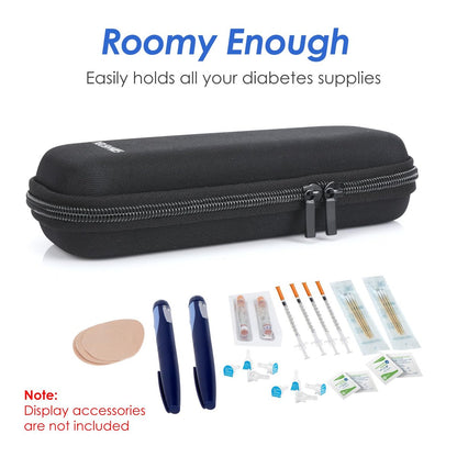 YOUSHARES Insulin-Kühltasche für Reisen, GLP-1 Diabetiker-Medikamenten-Kühltasche für Zepbound und Mounjaro Pen, Kühlschrankzubehör für Diabetes mit 2 TSA-zugelassenen Kühlakkus