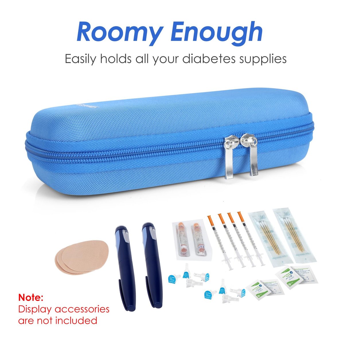 YOUSHARES Insulin-Kühltasche für Reisen, GLP-1 Diabetiker Medikamentenkühltasche für Zepbound und Mounjaro Pen, Kühlschrank-Organizer für Diabetes-Zubehör mit 2 TSA-zugelassenen Kühlakkus