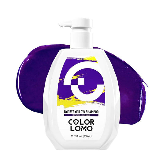 COLORLOMO Bye Bye Yellow Purple Shampoo – Neutralisiert Gelb- und Messingtöne, sulfatfrei, für blondes, graues und silbernes Haar, 350 ml