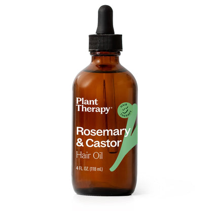 Plant Therapy Rosmarin & Rizinusöl Haarbehandlung – 118 ml für Wachstum, Glanz, Geschmeidigkeit, gesunde Kopfhaut & Haarmaske