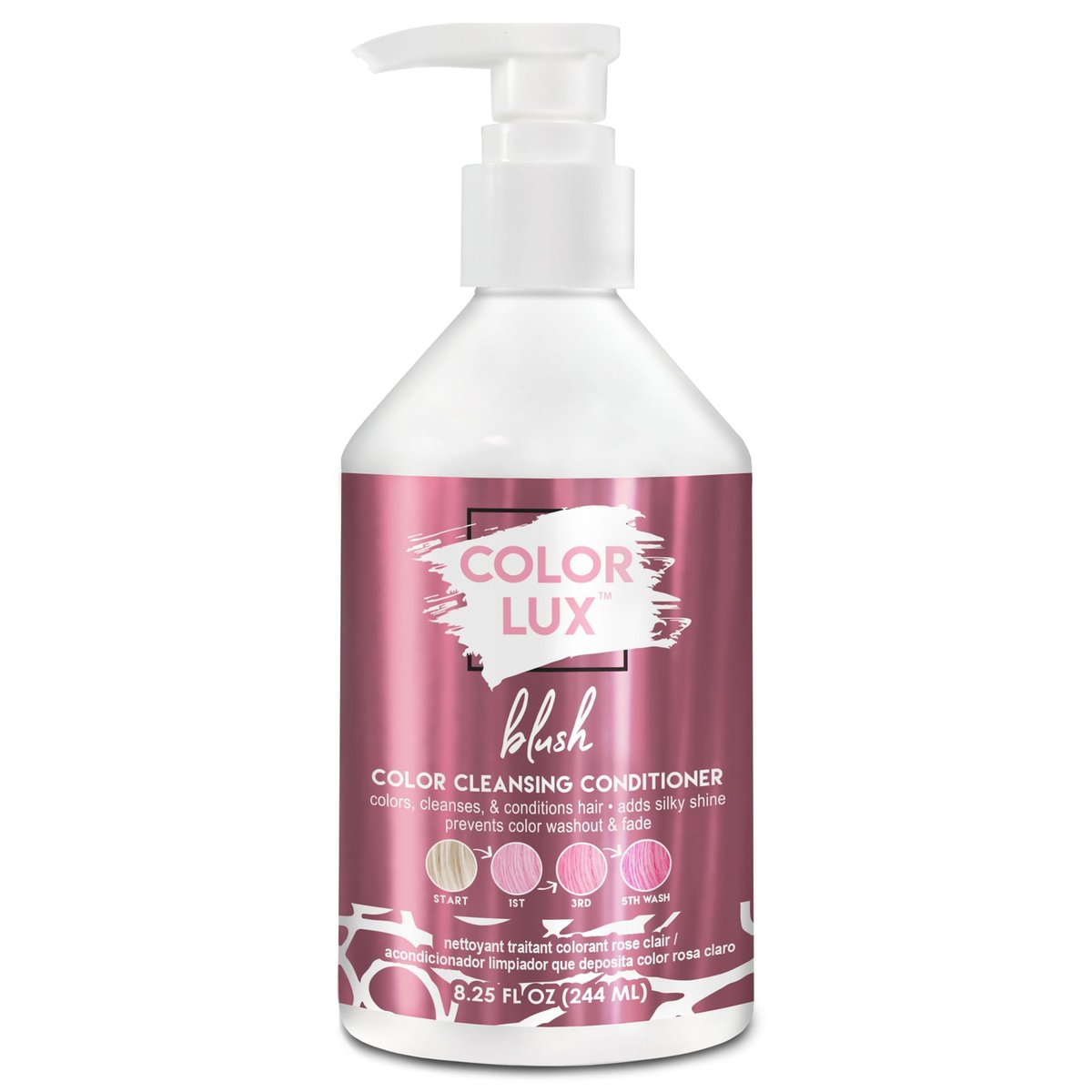 Color Lux Color Cleansing Conditioner Blush 8,25 oz – 3-in-1 Farbreinigungs-Conditioner mit Farbschutz, vegan, sulfatfrei, parabenfrei