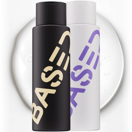 BASED Shower Duo Shampoo & Conditioner Bundle mit Pfefferminzöl & Kokosöl, Reinigendes Shampoo & Feuchtigkeitsspendender Conditioner für Männer, ohne Sulfate, Silikone oder Parabene, 2 x 355 ml
