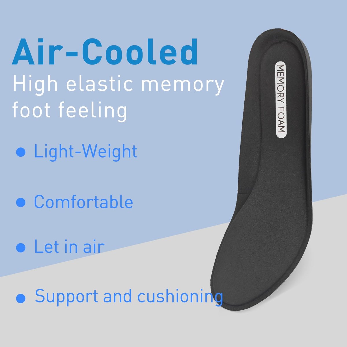 Ersatz-Einlegesohlen für Herrenschuhe, Memory Foam Schuheinlagen für Komfort, Leichtigkeit und Dämpfung, Stoßdämpfend (US Men10.5-EU44)