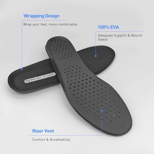 Ersatz-Einlegesohlen für Herrenschuhe, Memory Foam Schuheinlagen für Komfort, Leichtigkeit und Dämpfung, Stoßdämpfend (US Men10.5-EU44)