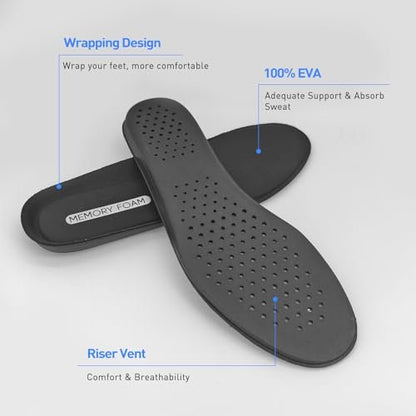 Ersatz-Einlegesohlen für Herrenschuhe, Memory Foam Schuheinlagen für Komfort, Leichtigkeit und Dämpfung, Stoßdämpfend (US Men10.5-EU44)