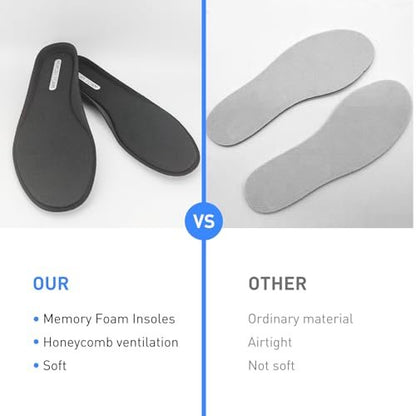 Ersatz-Einlegesohlen für Herrenschuhe, Memory Foam Schuheinlagen für Komfort, Leichtigkeit und Dämpfung, Stoßdämpfend (US Men10.5-EU44)