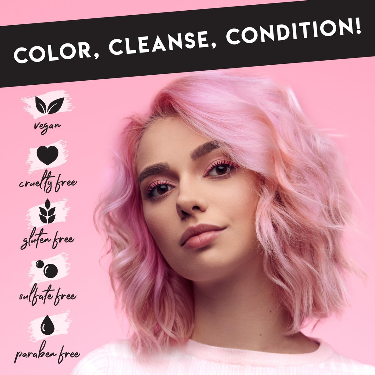 Color Lux Color Cleansing Conditioner Silber – 3-in-1 Farbshampoo, vegan, sulfatfrei, parabenfrei, 8,25 oz