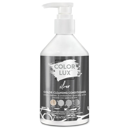 Color Lux Color Cleansing Conditioner Silber – 3-in-1 Farbshampoo, vegan, sulfatfrei, parabenfrei, 8,25 oz