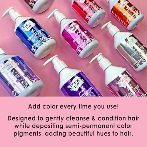 Color Lux Color Cleansing Conditioner Sangria – 3-in-1 Farbspülung mit aufbaubarer Farbe, vegan, sulfatfrei, parabenfrei, 8,25 oz